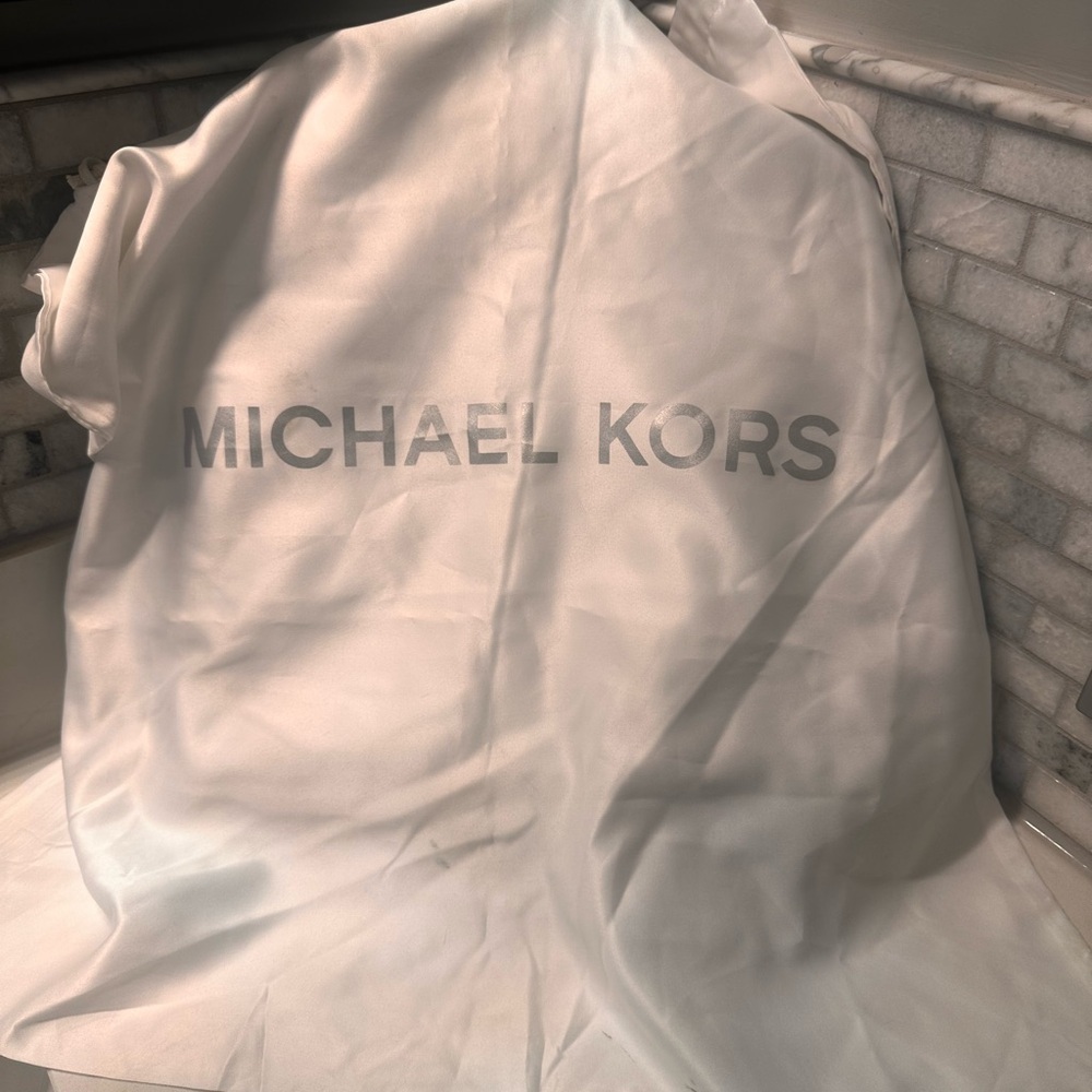 Michael Kors Black Textured Backpack with Gold Accents - Picture 9 of 9